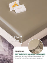 [Caqui] SilkSilky-ES 19Momme Juego de ropa de cama 004