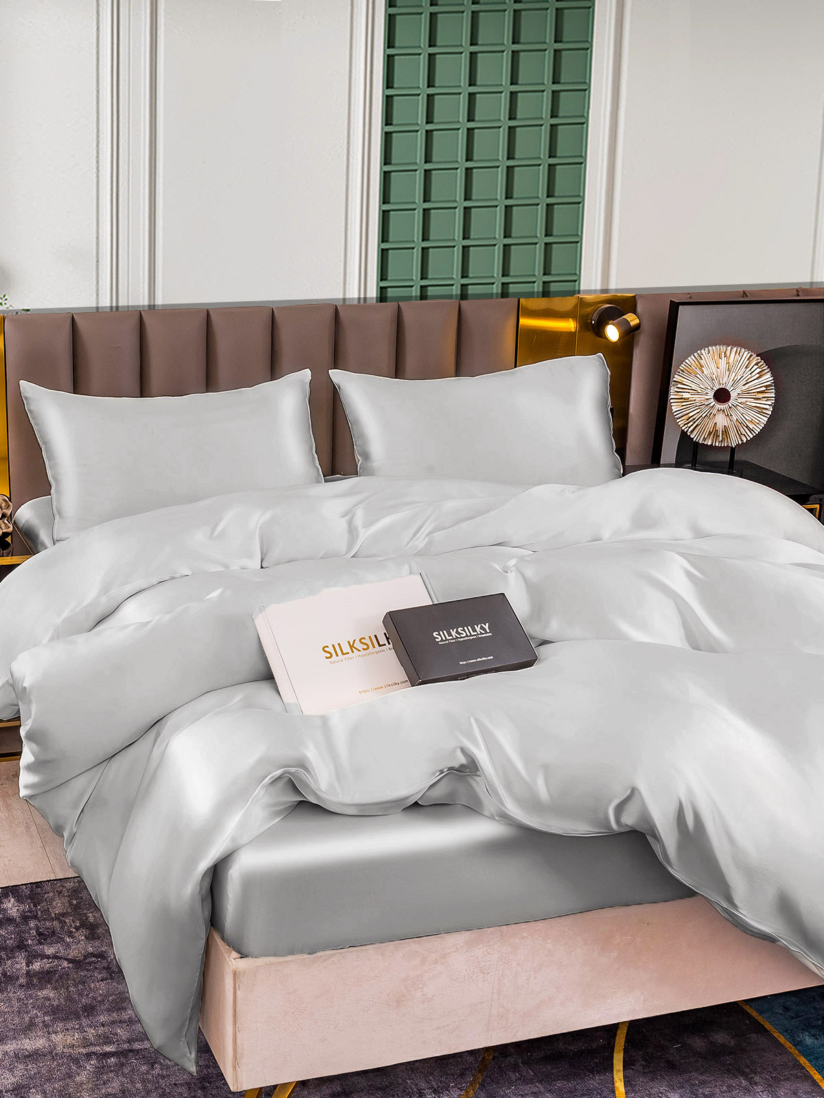 [Plata] SilkSilky-ES 25Momme Seda Pura Bedding Set 002