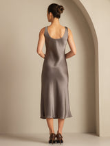 [Caqui Oscuro] SilkSilky-ES Sleeveless Vestido 002