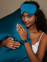 [Azul Real] SilkSilky-ES 19Momme Seda Pura Pillowcase Set 001