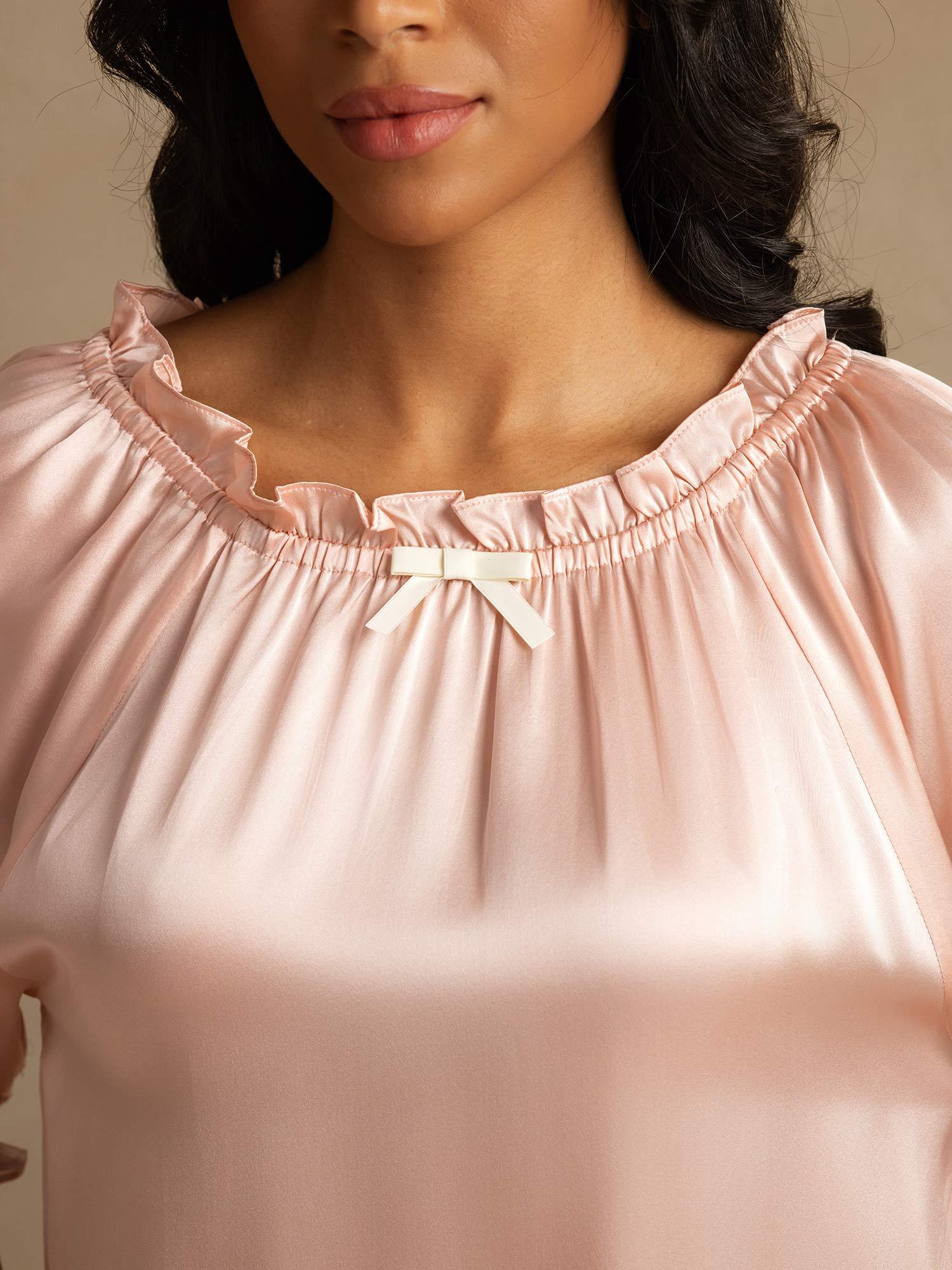 [RosaClaro] SilkSilky-ES Seda Pura Nightgown 004