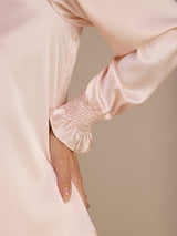 [Rosa] SilkSilky-ES Long Sleeve Blusas 006
