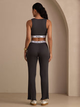 [Gris] SilkSilky-ES Sleeveless Crew Neck Women's Outfit Sets 002