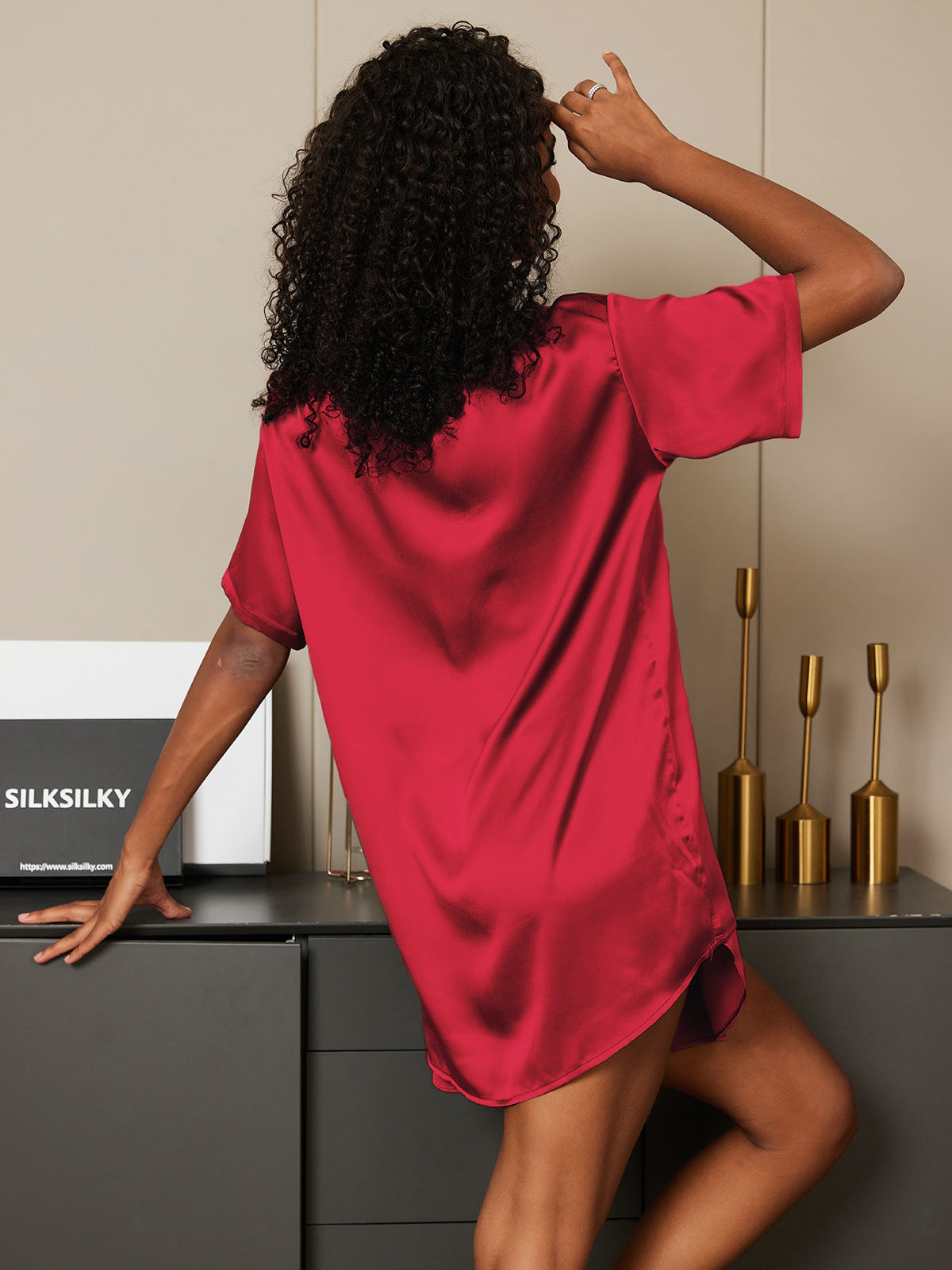[Vino] SilkSilky-ES Seda Pura Womens Pajamas 002