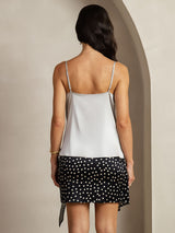 [Plata] SilkSilky-ES Spaghetti Strap Cowl Neck Top de tirantes 002