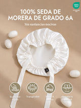 [Blanco] SilkSilky-ES Gorros De Dormir 002
