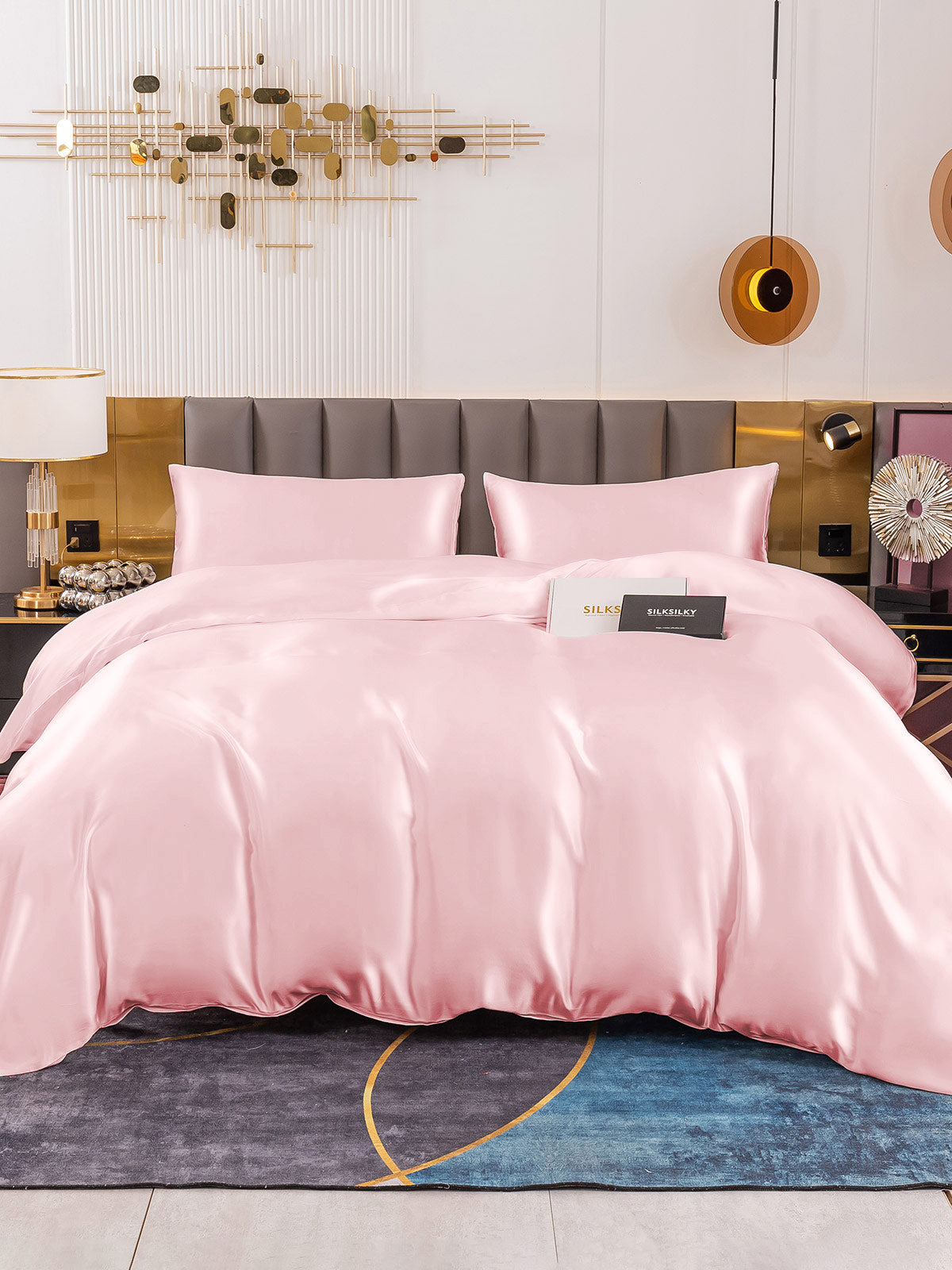 [Rosa] SilkSilky-ES 19Momme Seda Pura Bedding Set 001