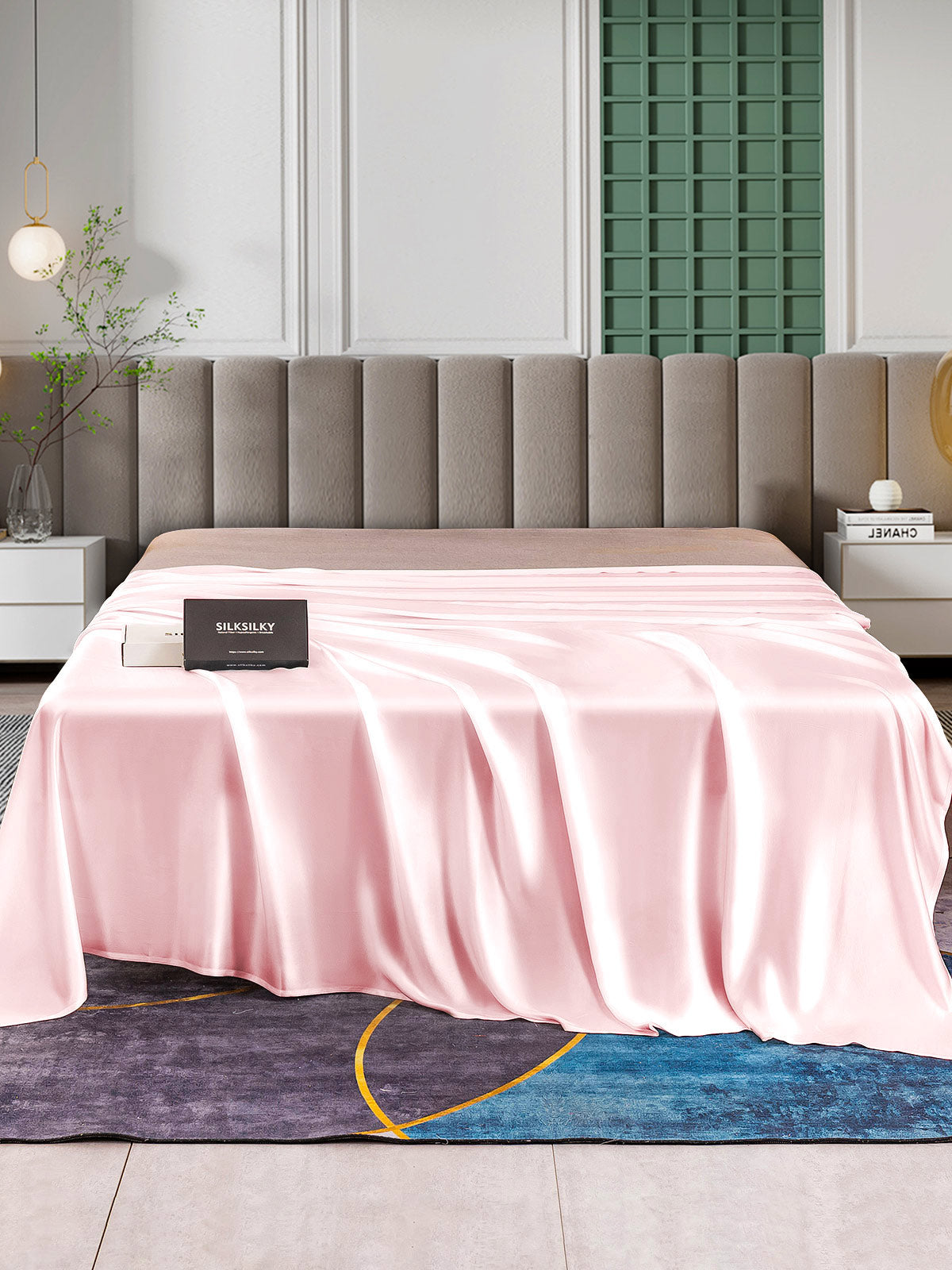 [Rosa] SilkSilky-ES 25Momme Seda Pura Sheet 001