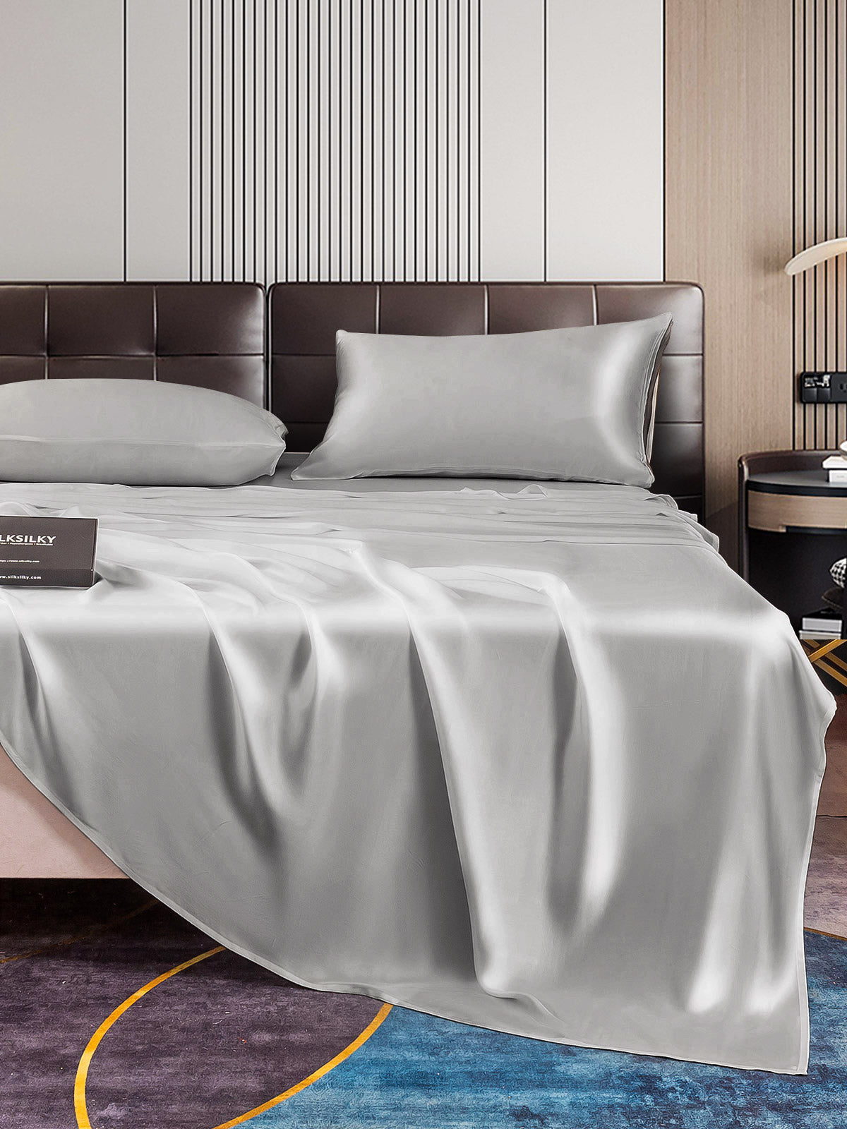 [Plata] SilkSilky-ES 22Momme Seda Pura Bedding Set 006