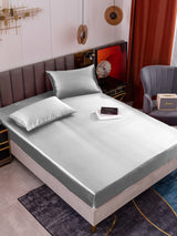 [Plata] SilkSilky-ES 19Momme Juego de ropa de cama 001