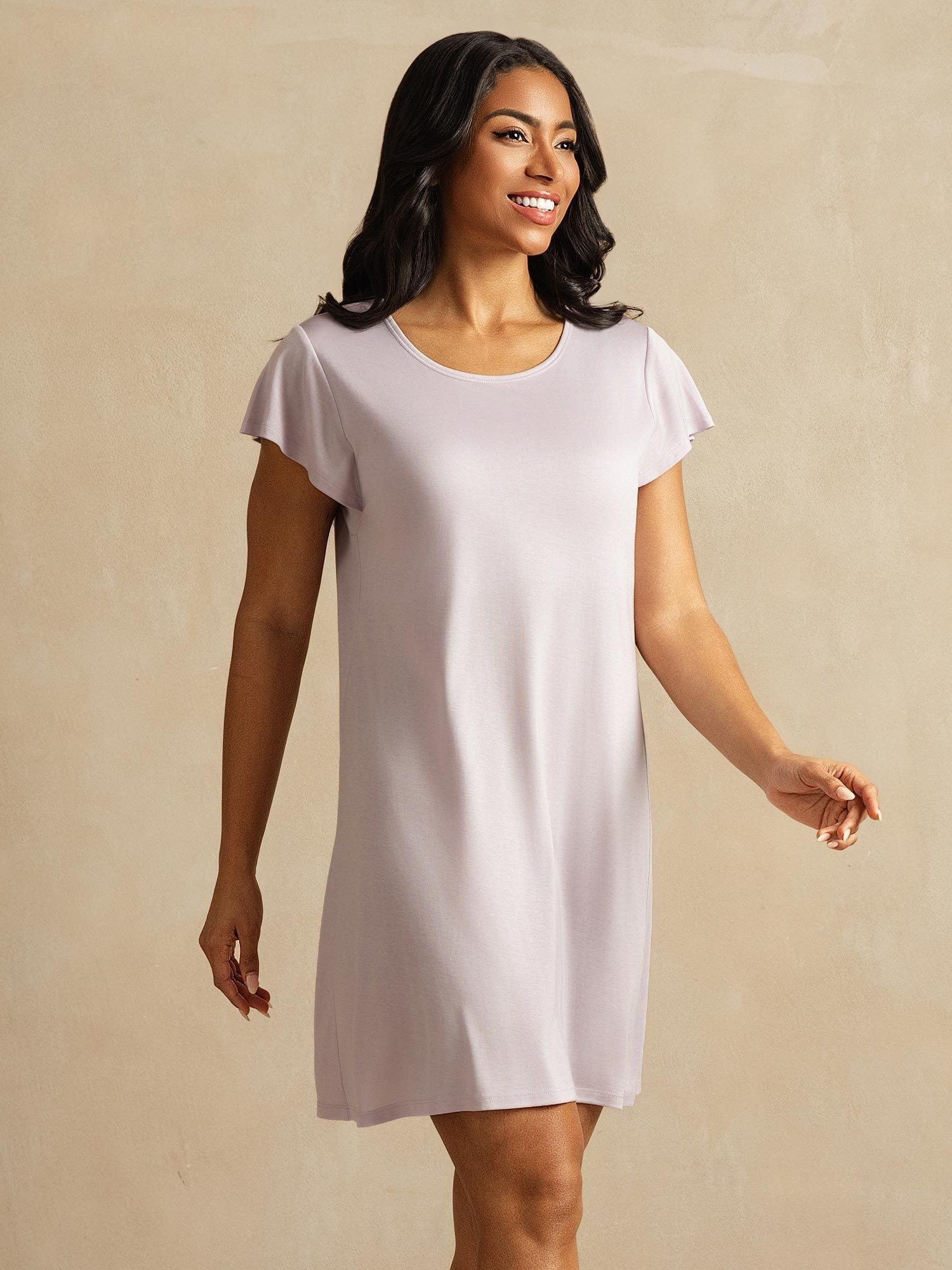 [Lavanda] SilkSilky-ES Seda Pura Nightgown 003,