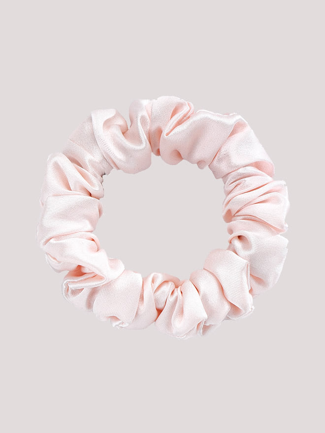 [Rosa Claro] SilkSilky-ES 19Momme Seda Pura Scrunchie 004