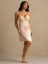 [Rosa Claro] SilkSilky-ES Spaghetti Strap V Neck Camisón 006