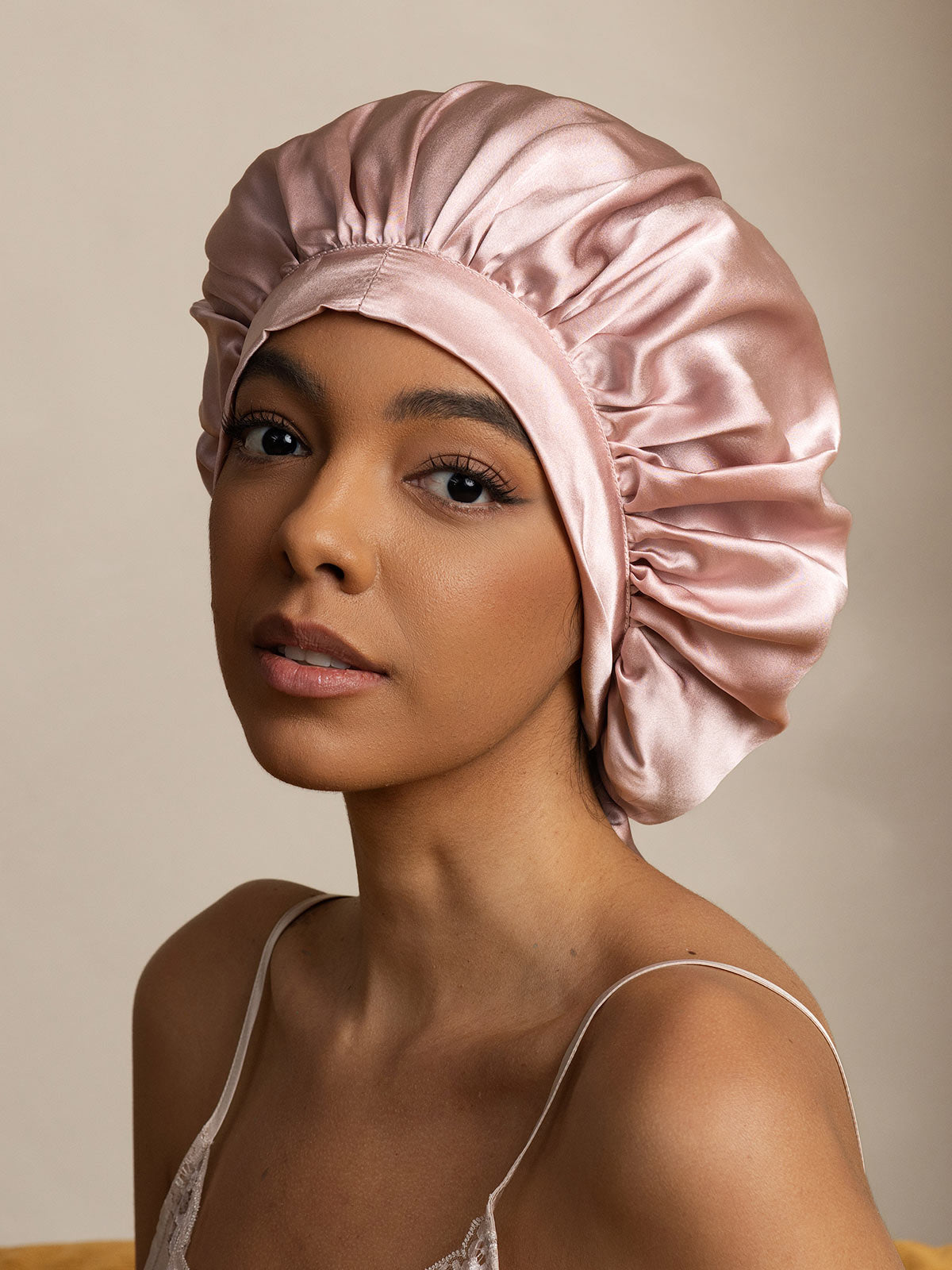 [Rosa] SilkSilky-ES Seda Pura Sleep Cap 003