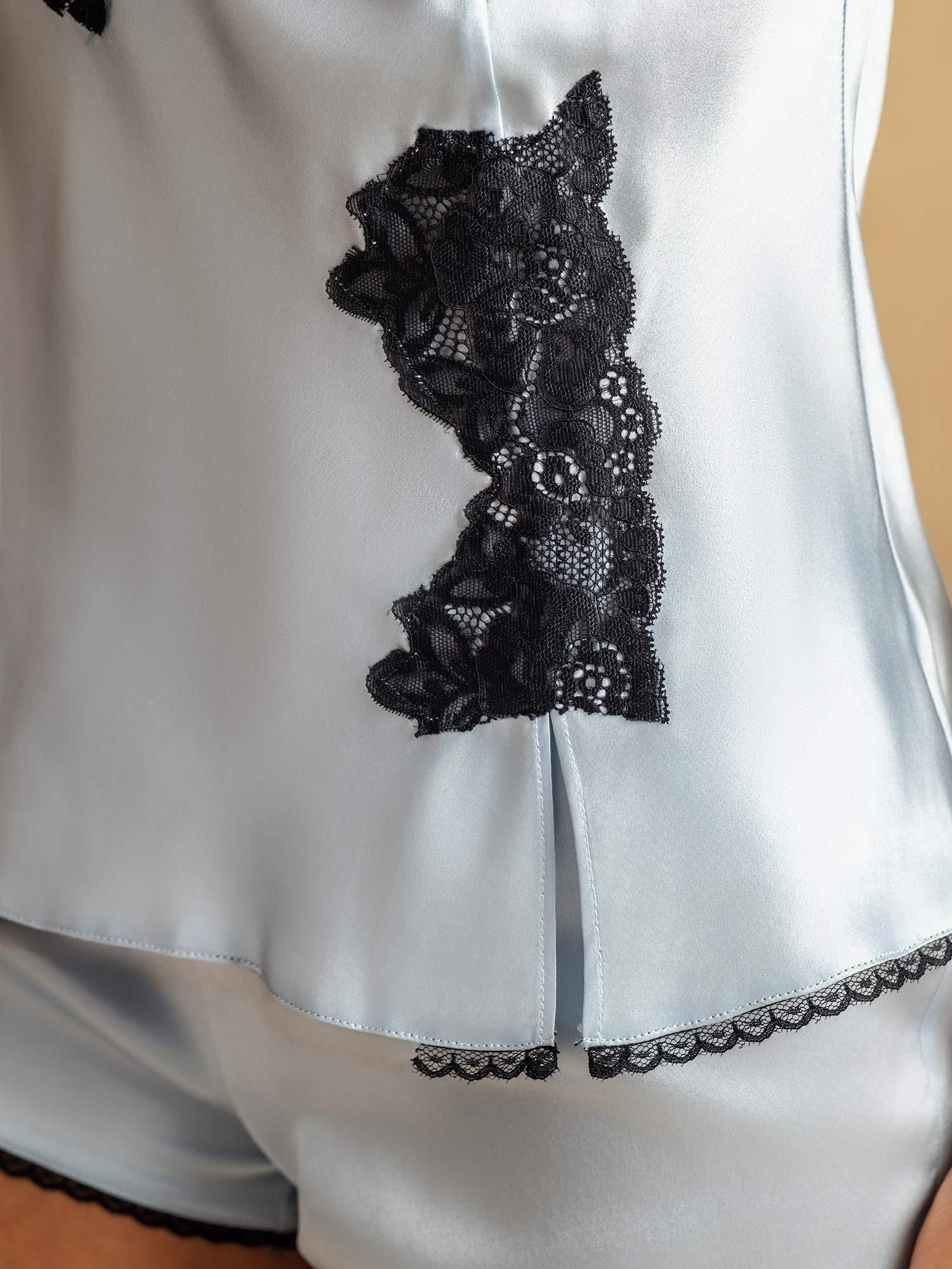 [CieloAzul] SilkSilky-ES Seda Pura Camisole Set 005