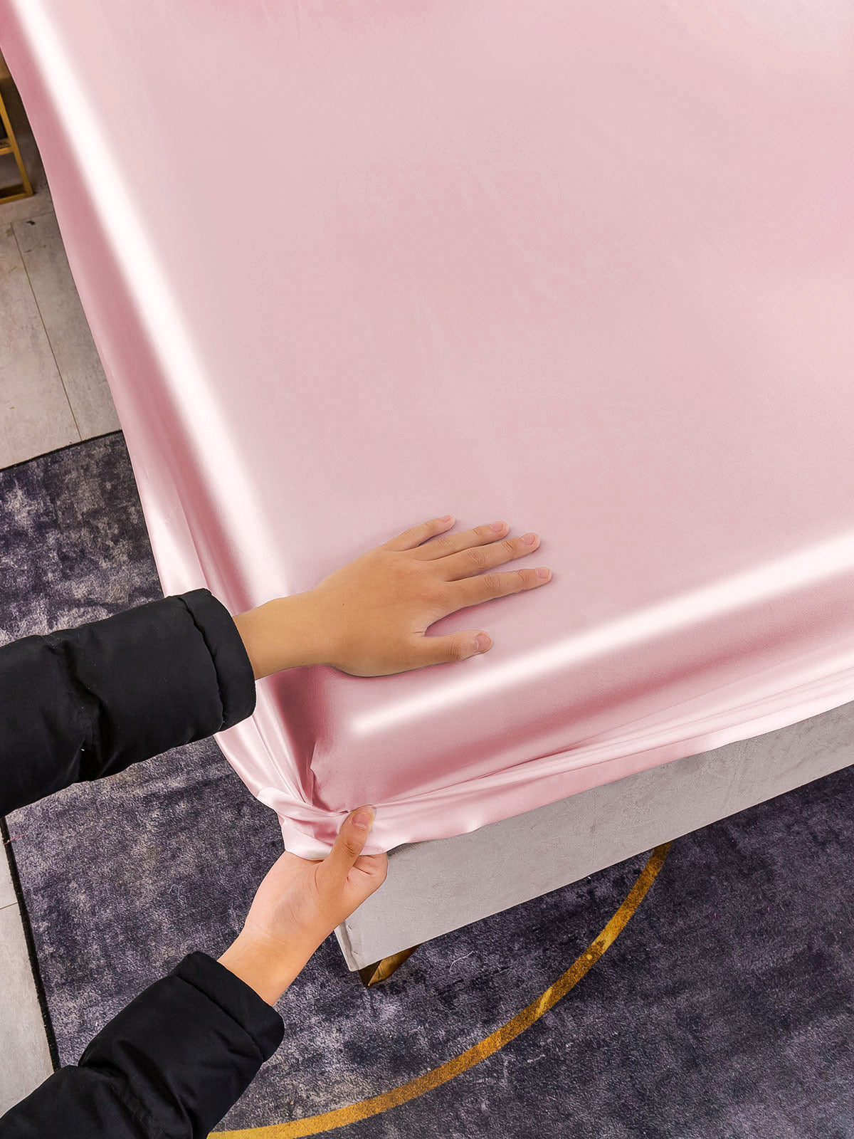 [Rosa] SilkSilky-ES 25Momme Seda Pura Sheet 006