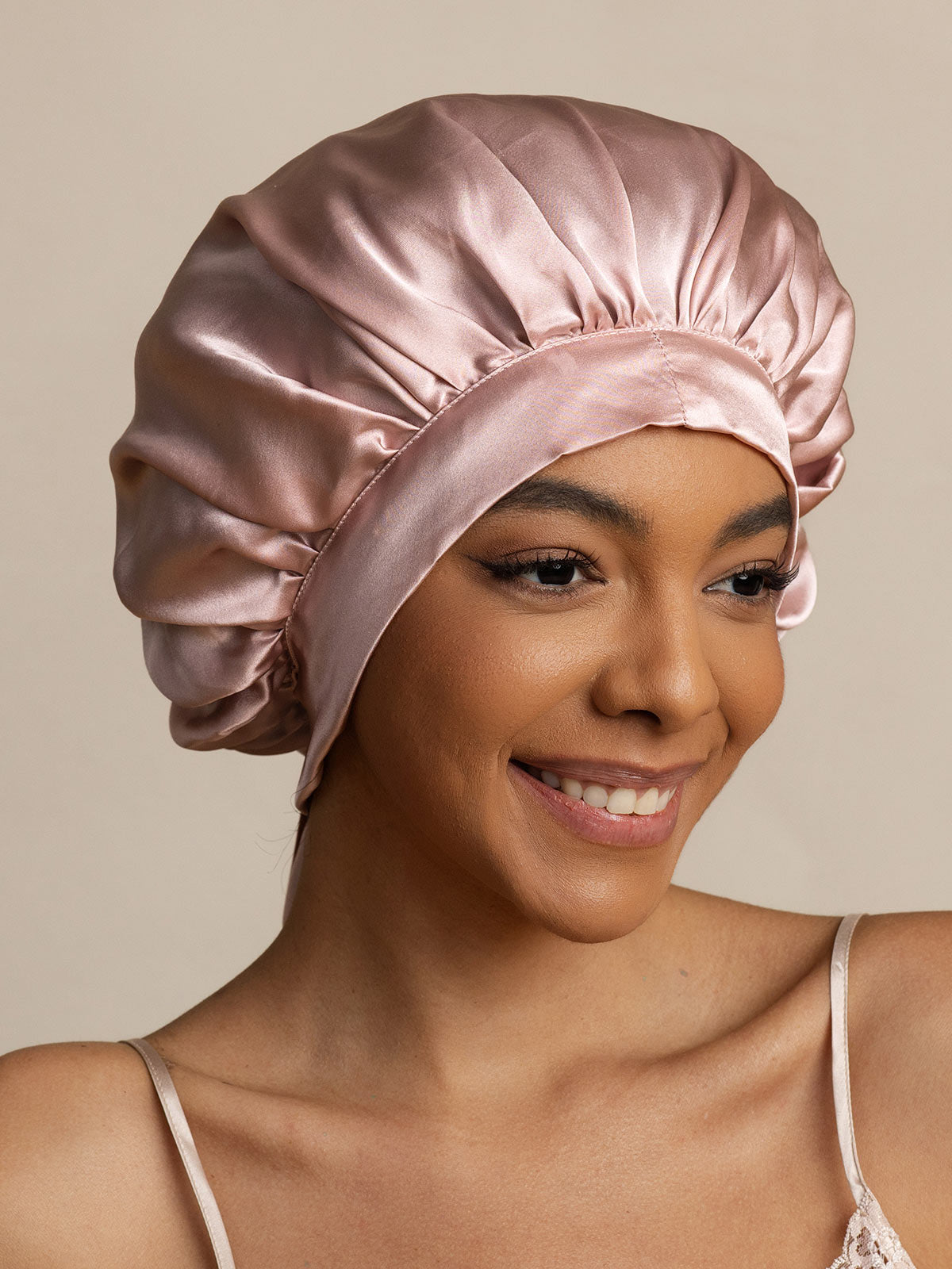 [Rosa] SilkSilky-ES Seda Pura Sleep Cap 006