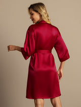 [Vino] SilkSilky-ES 3/4 Sleeve Bata de mujer 002