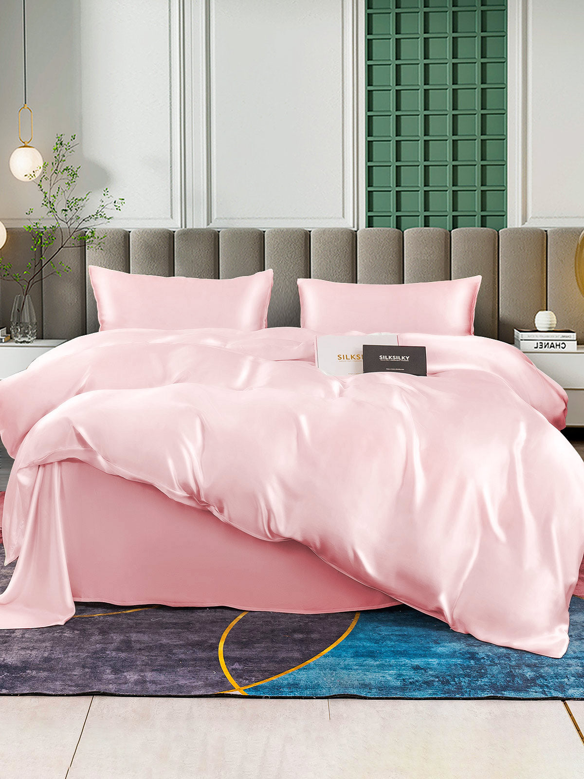 [Rosa] SilkSilky-ES 25Momme Seda Pura Bedding Set 001