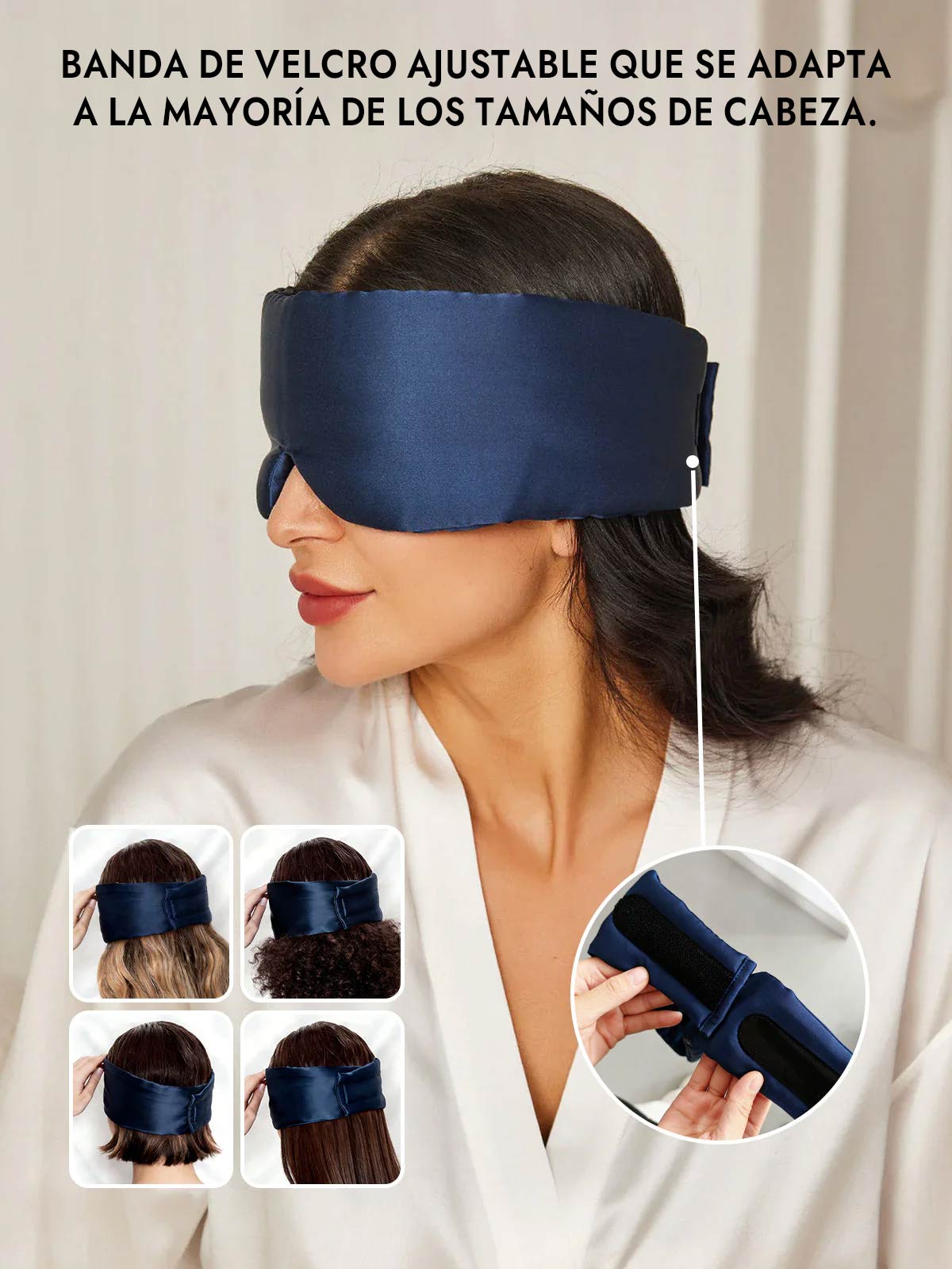 [Azul Oscuro] SilkSilky-ES 19Momme Pure Silk Eye Mask 004