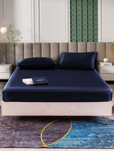 [Azul Oscuro] SilkSilky-ES 25Momme Juego de ropa de cama 002