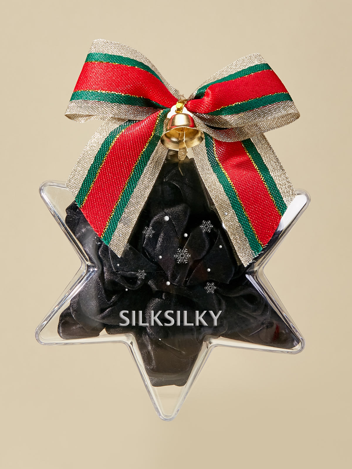 SilkSilky-ES Seda Pura Scrunchie Negro 001