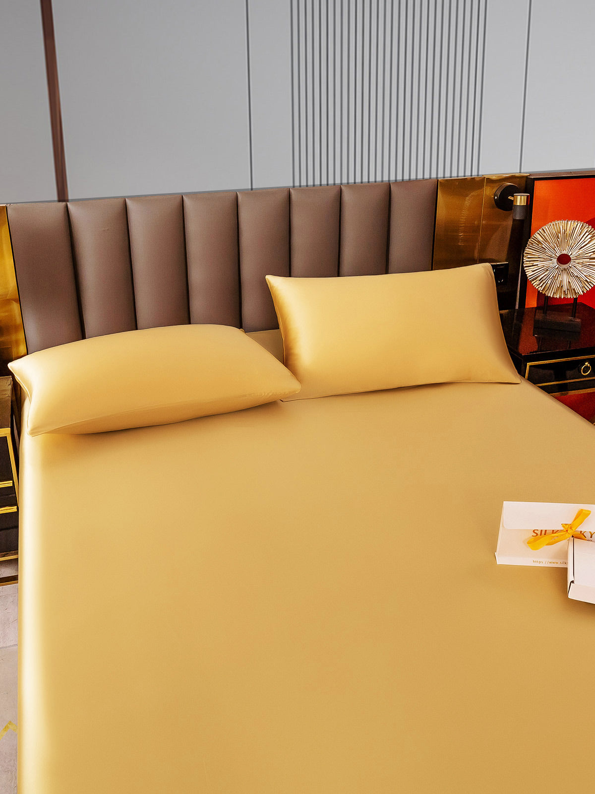 [Champán] SilkSilky-ES 22Momme Seda Pura Bedding Set 005