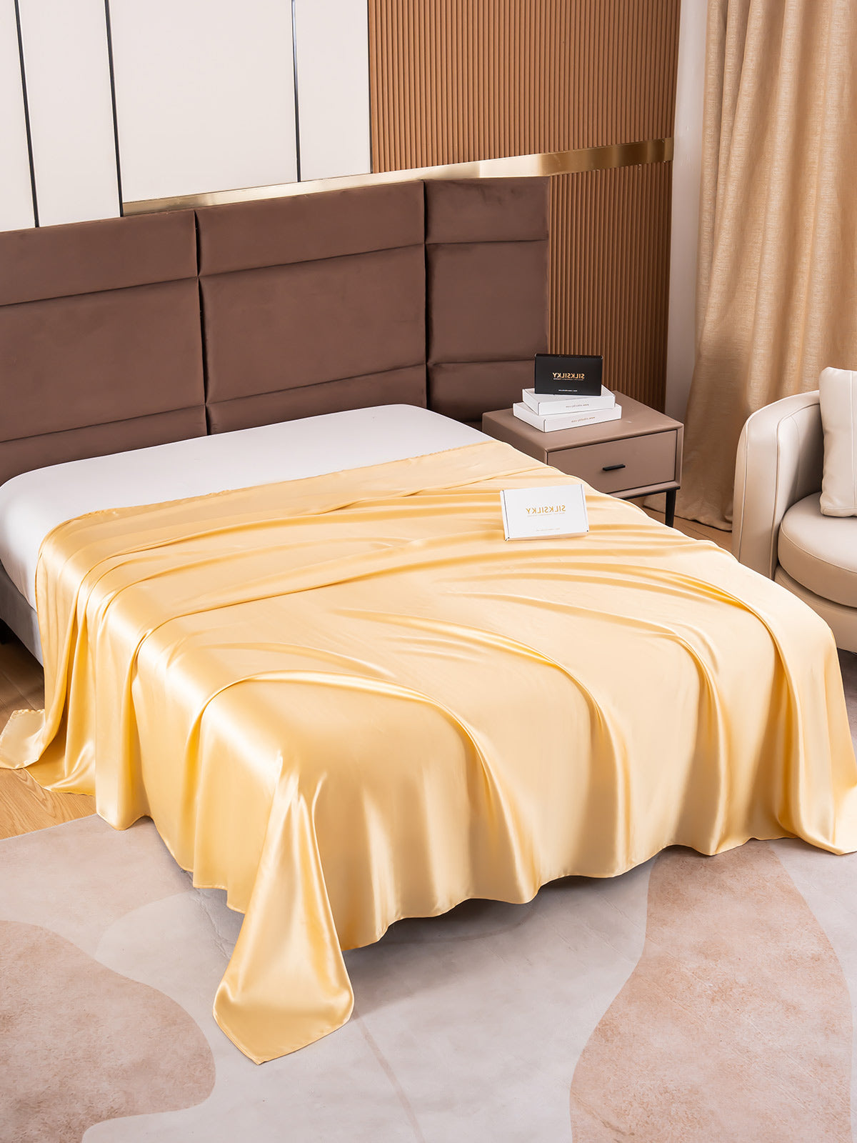 [Champán] SilkSilky-ES 19Momme Sábana 002