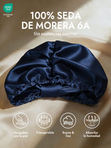 [Azul Oscuro] SilkSilky-ES Gorros De Dormir 002