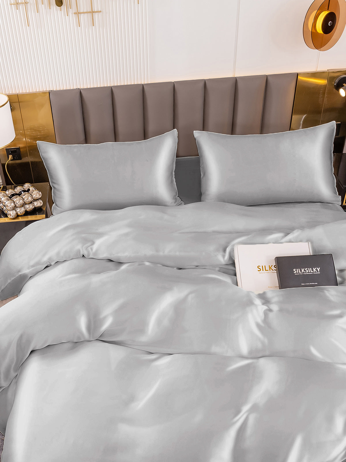 [Plata] SilkSilky-ES 19Momme Seda Pura Bedding Set 004