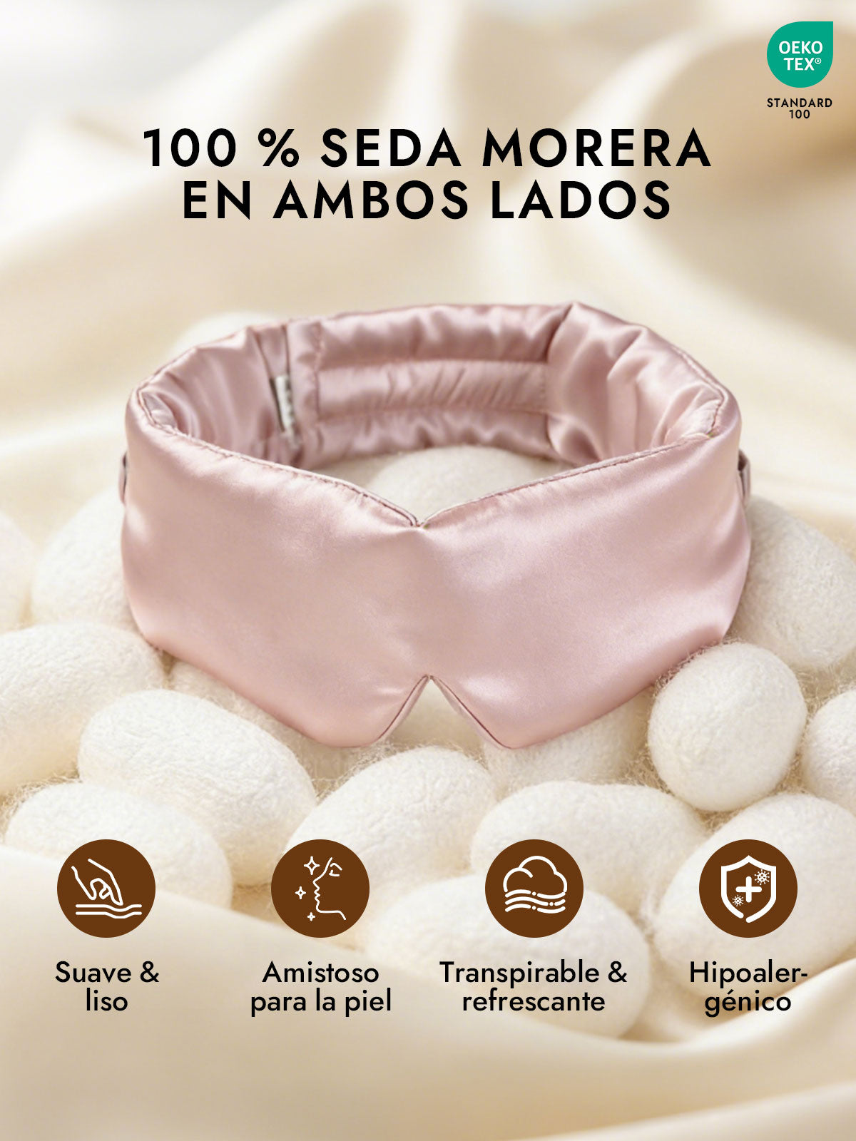 [Rosa Claro] SilkSilky-ES 19Momme Pure Silk Eye Mask 002