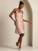 [Cereza] SilkSilky-ES Seda Pura Cuello en V Vestido 003,