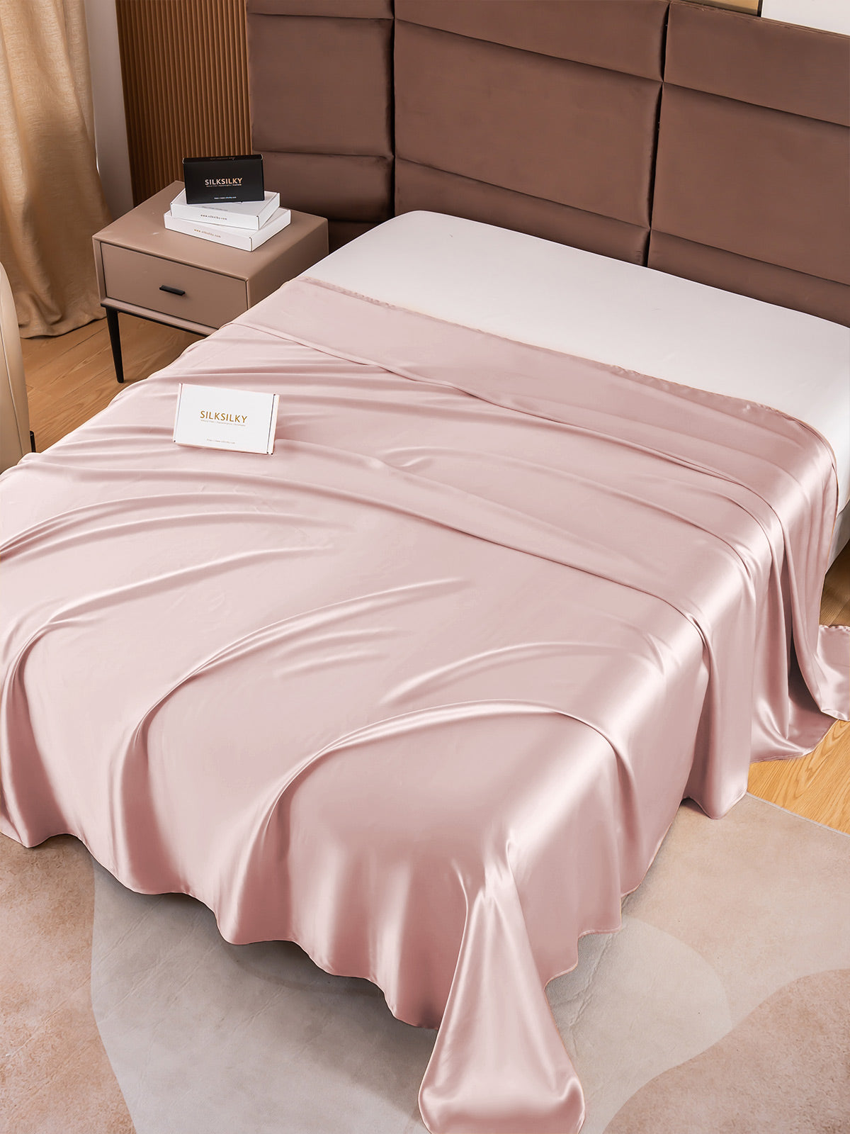 [Malva Pálido] SilkSilky-ES 19Momme Seda Pura Sheet 001