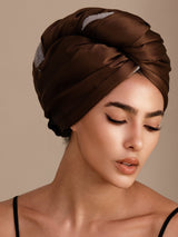 [Café] SilkSilky-ES Turbante Para El Cabello 003