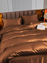 [Café] SilkSilky-ES 22Momme Juego de ropa de cama 003