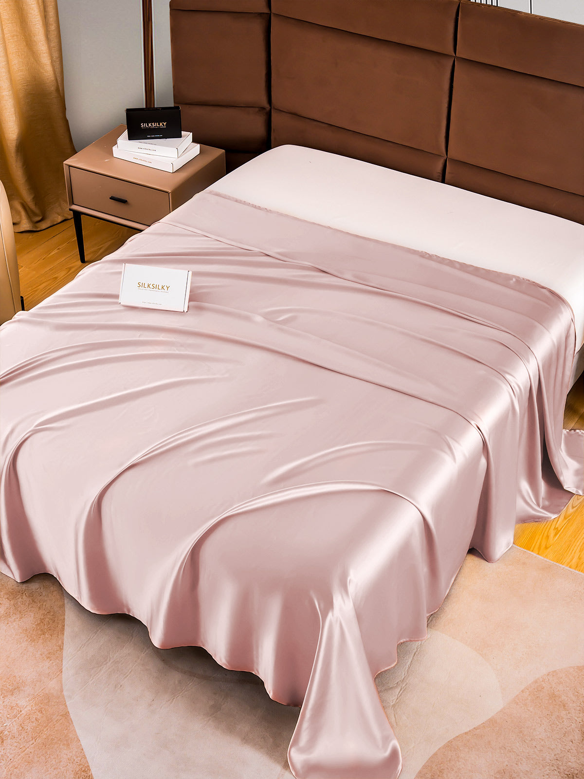 [Malva Pálido] SilkSilky-ES 22Momme Seda Pura Sheet 003
