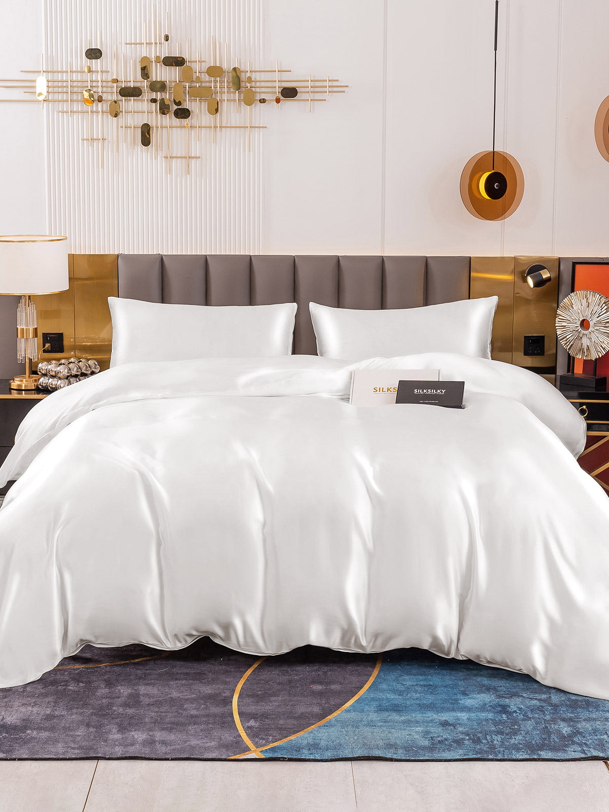 [Blanco] SilkSilky-ES 19Momme Seda Pura Bedding Set 001