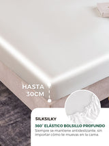 [Blanco] SilkSilky-ES 19Momme Juego de ropa de cama 004