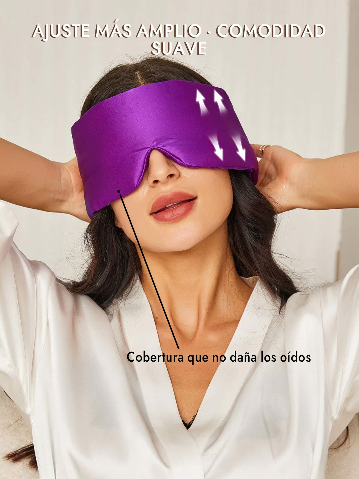 [Púrpura] SilkSilky-ES 19Momme Pure Silk Eye Mask 005