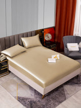 [Beige] SilkSilky-ES 22Momme Juego de ropa de cama 002