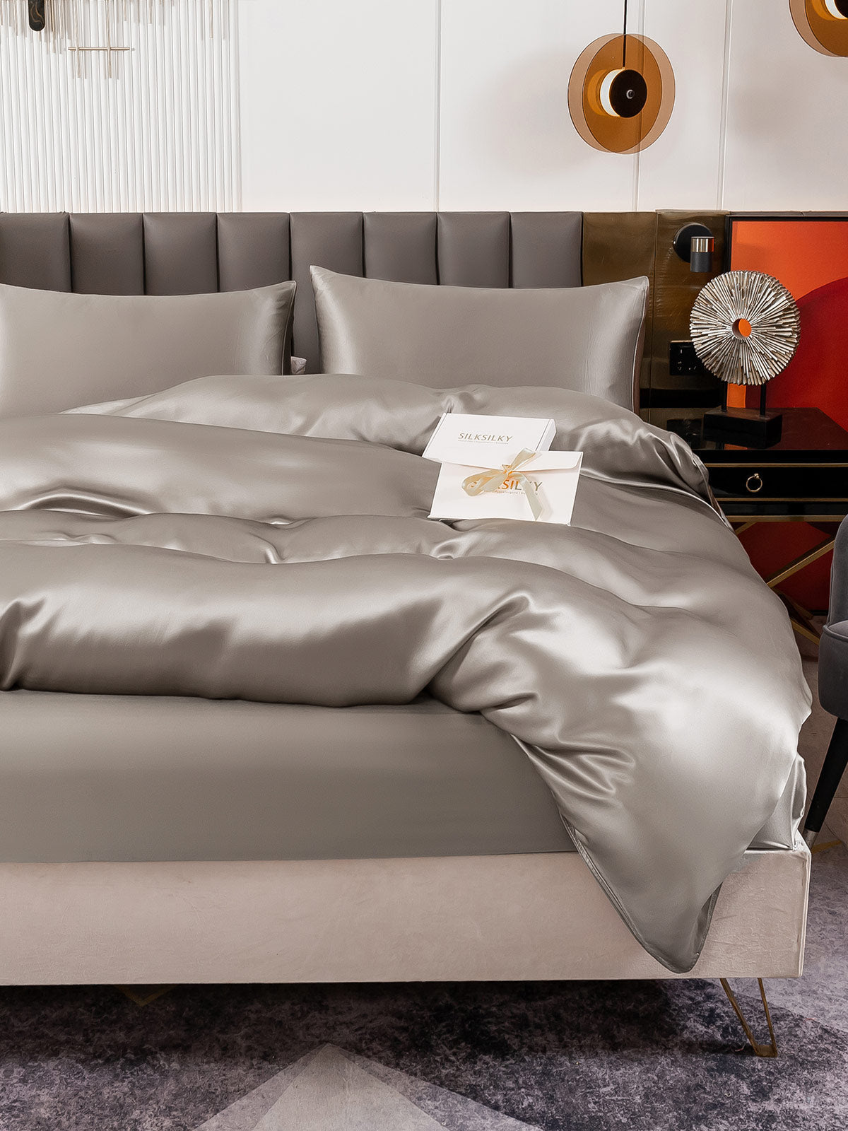 [Gris] SilkSilky-ES 19Momme Seda Pura Bedding Set 006
