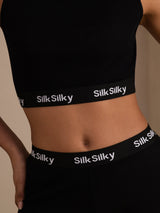 [Negro] SilkSilky-ES Sleeveless Crew Neck Women's Outfit Sets 004