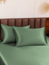 [Verde Grisáceo] SilkSilky-ES 30Momme Fundas De Almohada 003