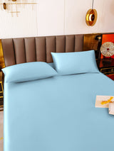 [Azul Claro] SilkSilky-ES 19Momme Juego de ropa de cama 005