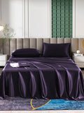 SilkSilky ES 25Momme Seda Pura Bedding Set MoradoOscuro 002