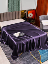 [Morado Oscuro] SilkSilky-ES 25Momme Sábana 001