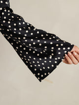 [Lunares] SilkSilky-ES 19Momme Seda Manga larga Blouse 006