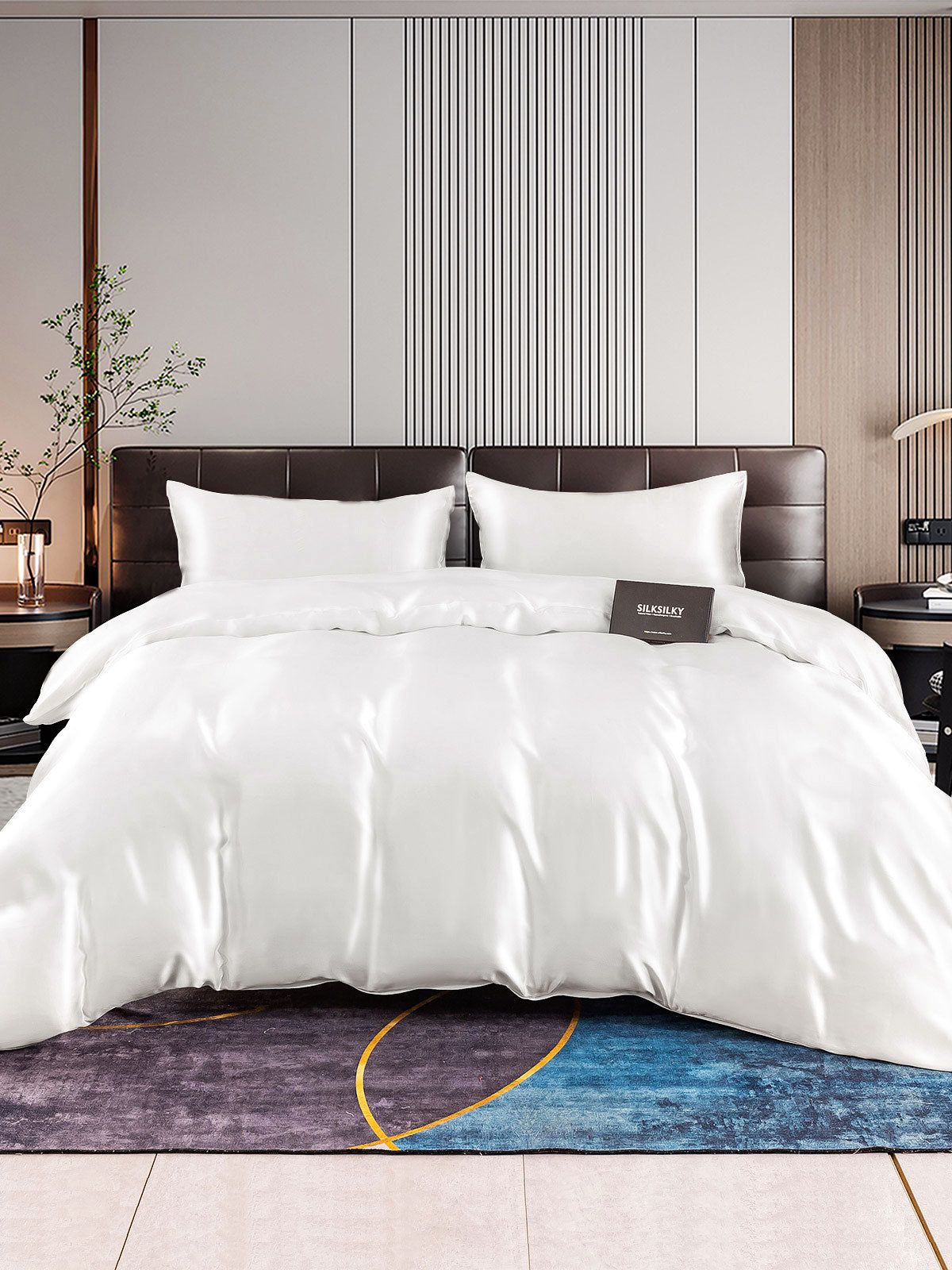 [Blanco] SilkSilky-ES 22Momme Seda Pura Bedding Set 001