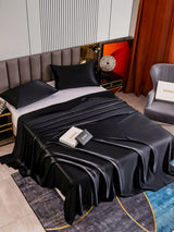 [Negro] SilkSilky-ES 22Momme Juego de ropa de cama 002