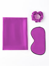 [Púrpura] SilkSilky-ES 19Momme Seda Pura Pillowcase Set 005